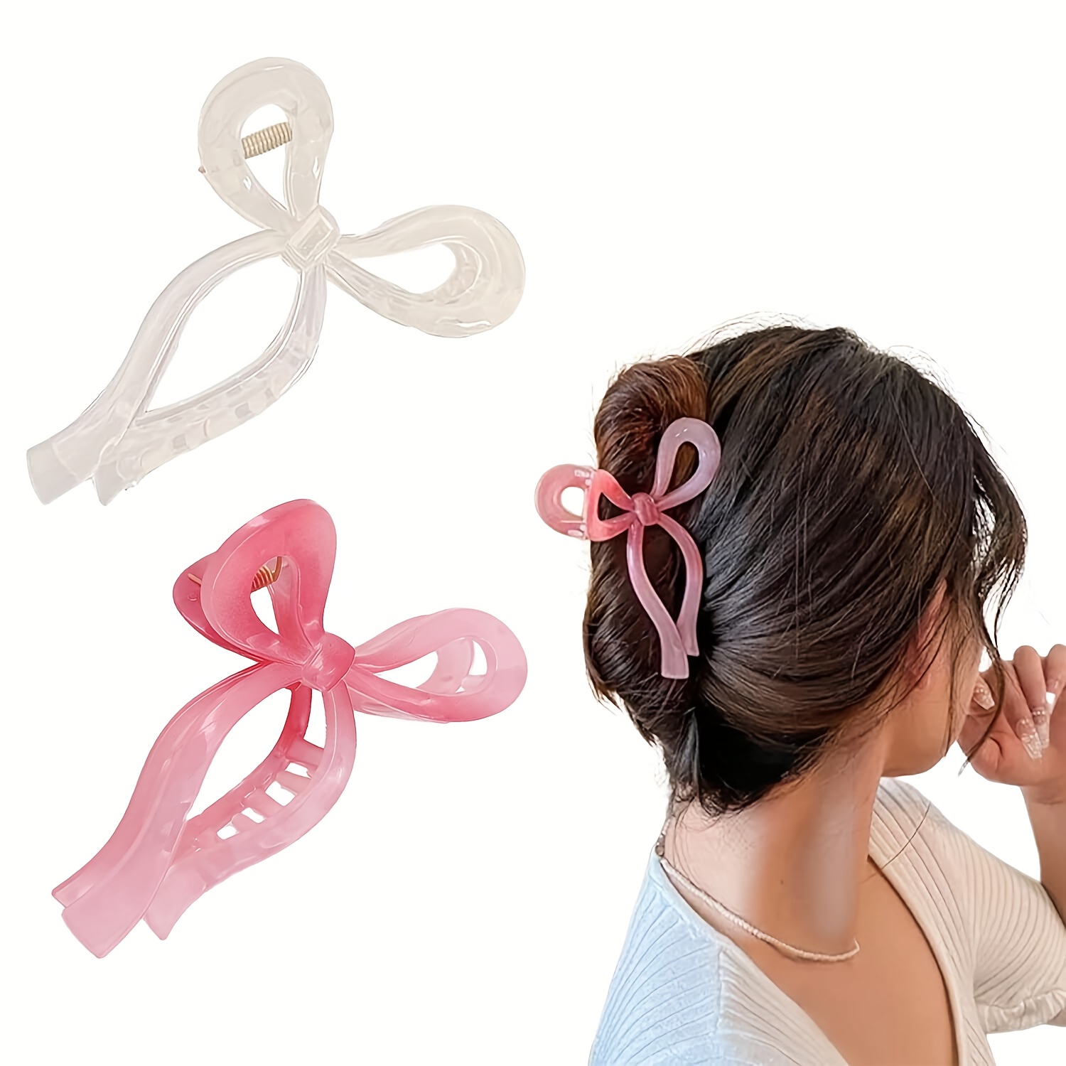 Chic 2pcs Bow Hair Clips & Ties Set - Mixed Colors, Ribbon Design For Girls - , Accessories
Chic 2pcs Bow Hair Clips & Ties Set - Mixed Colors, Ribbon Design For Girls - , Accessories