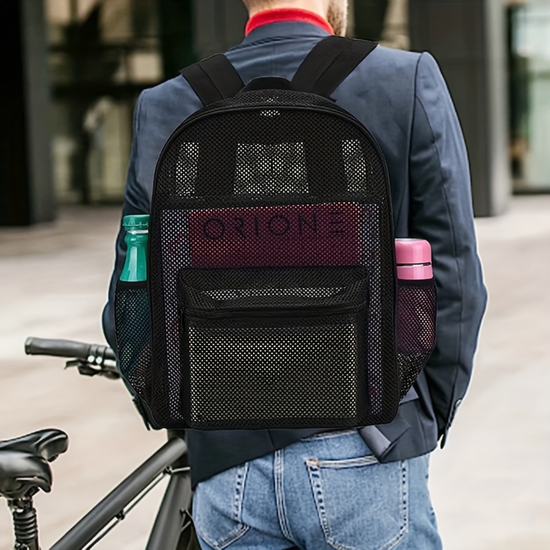 Breathable Mesh Backpack, Versatile Single-strap Shoulder & Hand Carry Bag, Lightweight Plastic Travel, Beach, Gym, Swim, Storage Organizer
Breathable Mesh Backpack, Versatile Single-strap Shoulder & Hand Carry Bag, Lightweight Plastic Travel, Beach, Gym, Swim, Storage Organizer
