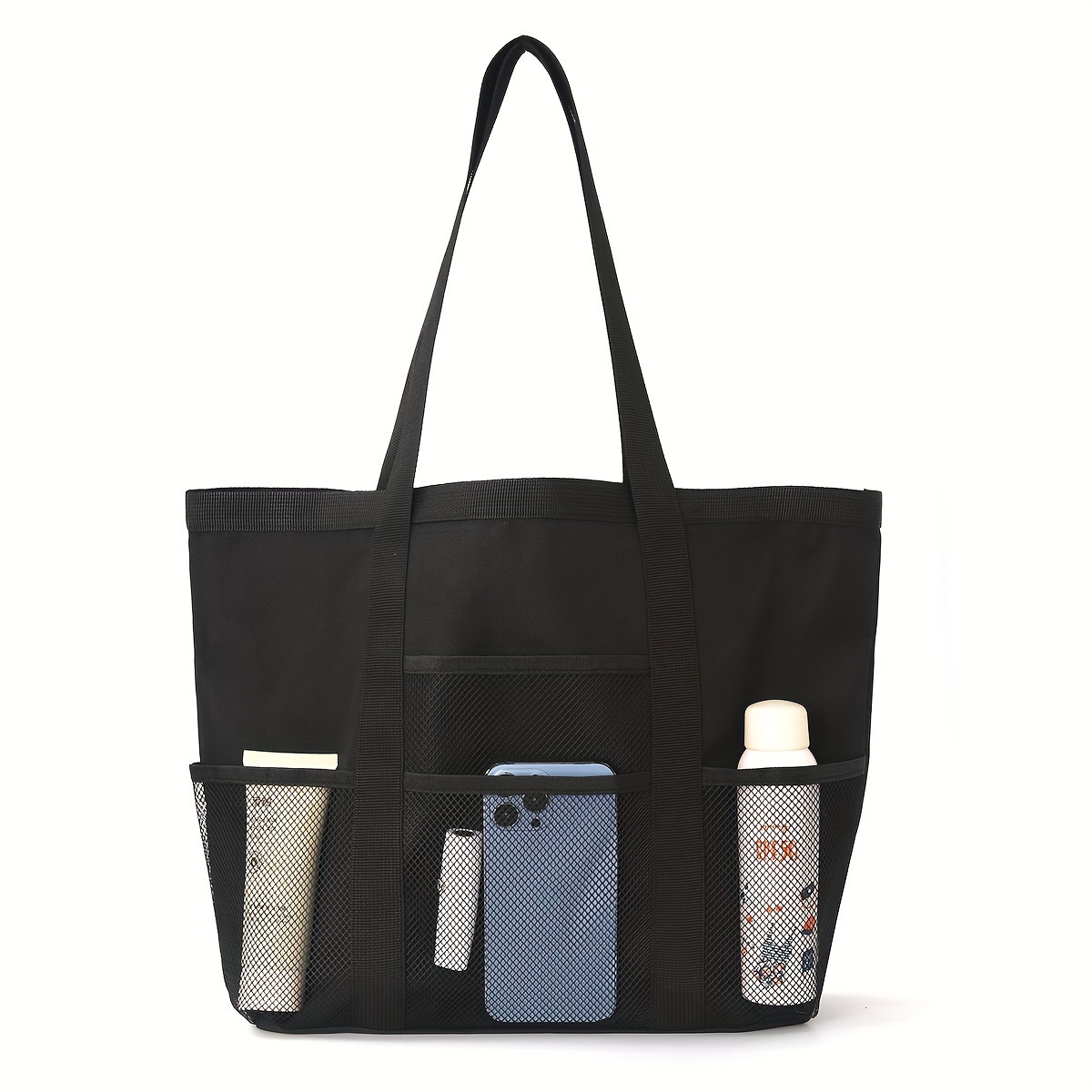 1pc Large Capacity Mesh Tote Bag, Lightweight Shoulder Bag With Multiple Pockets, Mesh Beach Bag, Travel Toiletry Organizer, Perfect Mother's Day Gift
1pc Large Capacity Mesh Tote Bag, Lightweight Shoulder Bag With Multiple Pockets, Mesh Beach Bag, Travel Toiletry Organizer, Perfect Mother's Day Gift
