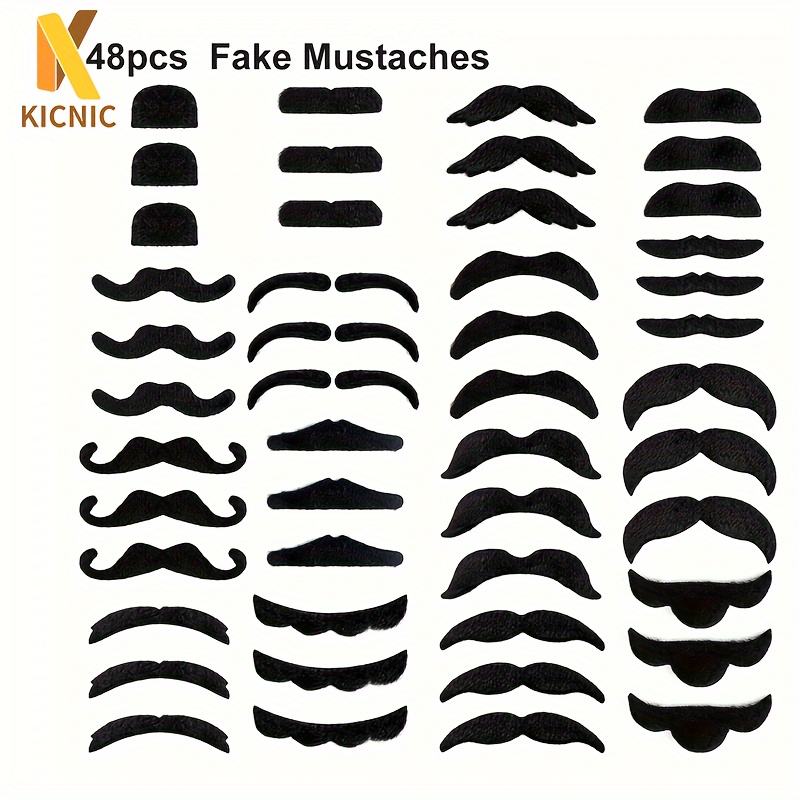 Kicnic 48pcs Black Polyester Fake Mustaches, Funky Style, Outfit, Fiesta, Masquerade, Party Supplies, Halloween, Christmas, Costume, Winter Decorations
Kicnic 48pcs Black Polyester Fake Mustaches, Funky Style, Outfit, Fiesta, Masquerade, Party Supplies, Halloween, Christmas, Costume, Winter Decorations