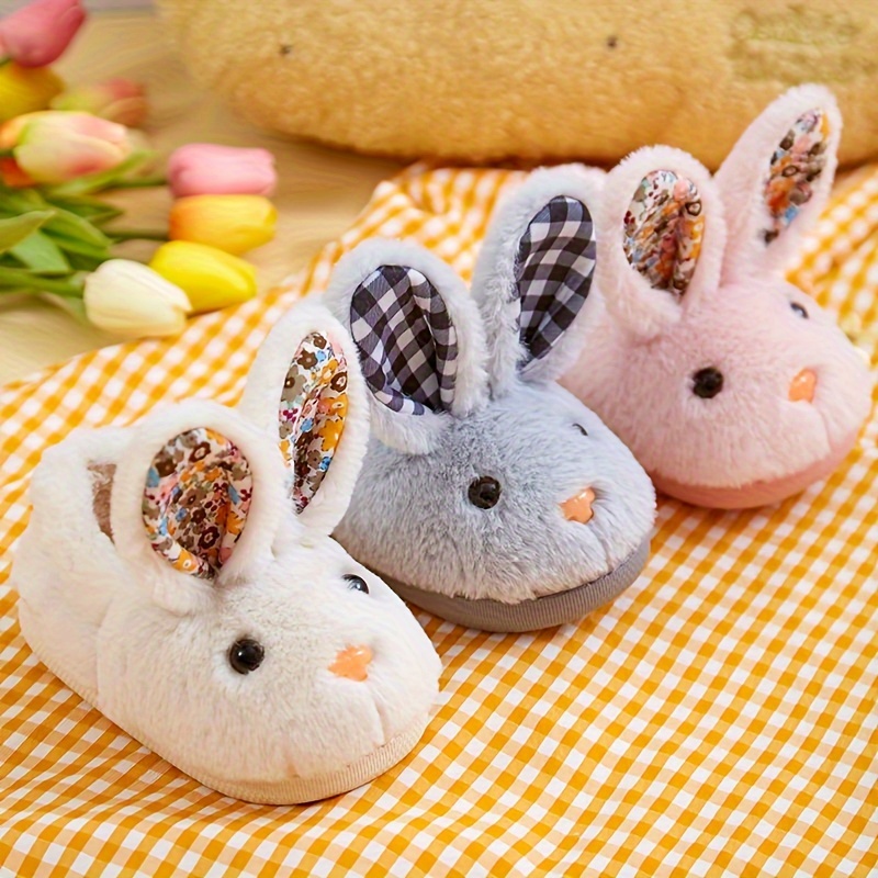 Senmysan Cute Cartoon Rabbit Design Slip On Shoes For Girls Boys, Lightweight Warm Plus Fleece Slippers For Indoor Bedroom, Autumn And Winter
Senmysan Cute Cartoon Rabbit Design Slip On Shoes For Girls Boys, Lightweight Warm Plus Fleece Slippers For Indoor Bedroom, Autumn And Winter