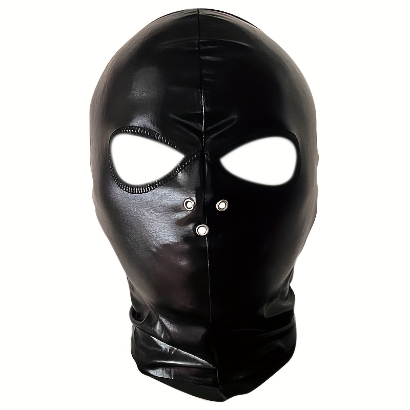 1pc Unisex Black Pu Leather Mask, Cosplay Party Accessory, Halloween Carnival Christmas Festive Headwear, Soft Headgear For Bar Performances And Outdoor Events
1pc Unisex Black Pu Leather Mask, Cosplay Party Accessory, Halloween Carnival Christmas Festive Headwear, Soft Headgear For Bar Performances And Outdoor Events