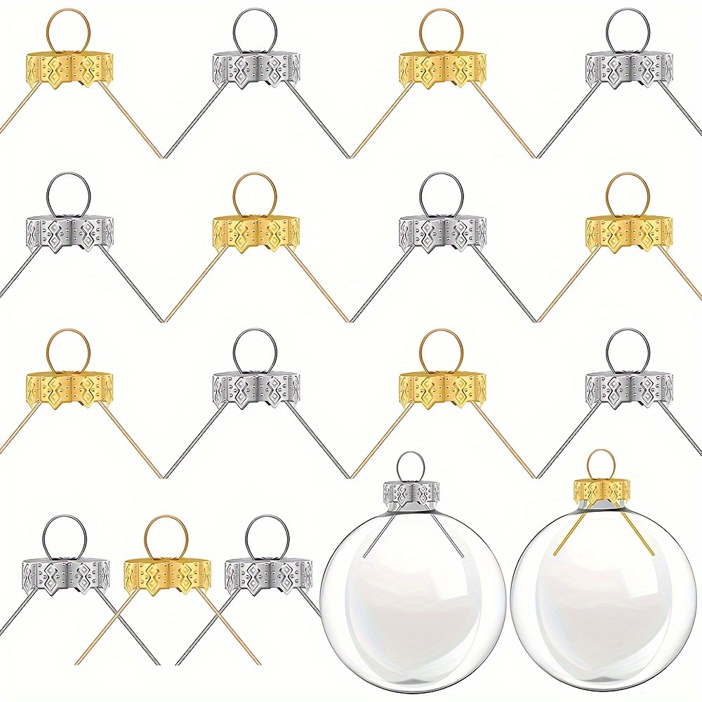 50pcs Aluminum Christmas Ball Ornament Caps With Metal Hangers, Removable Clip-on Cap For Diy Holiday Decor - Suitable For Christmas, , Easter, Thanksgiving - Universal Ornament Accessories
50pcs Aluminum Christmas Ball Ornament Caps With Metal Hangers, Removable Clip-on Cap For Diy Holiday Decor - Suitable For Christmas, , Easter, Thanksgiving - Universal Ornament Accessories