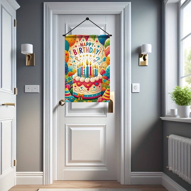 Happy Birthday Door Banner - Polyester Hanging Wall Decor For Party Celebrations, No Power Needed
Happy Birthday Door Banner - Polyester Hanging Wall Decor For Party Celebrations, No Power Needed