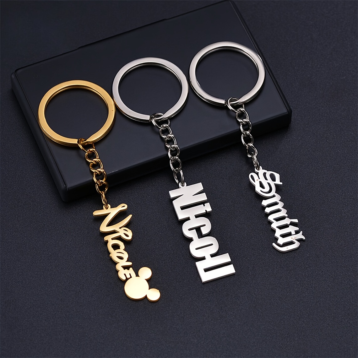 Custom Name Keychain, Personalized Fashion Cartoon Name Key Ring, Stainless Steel Keychain For Women
Custom Name Keychain, Personalized Fashion Cartoon Name Key Ring, Stainless Steel Keychain For Women