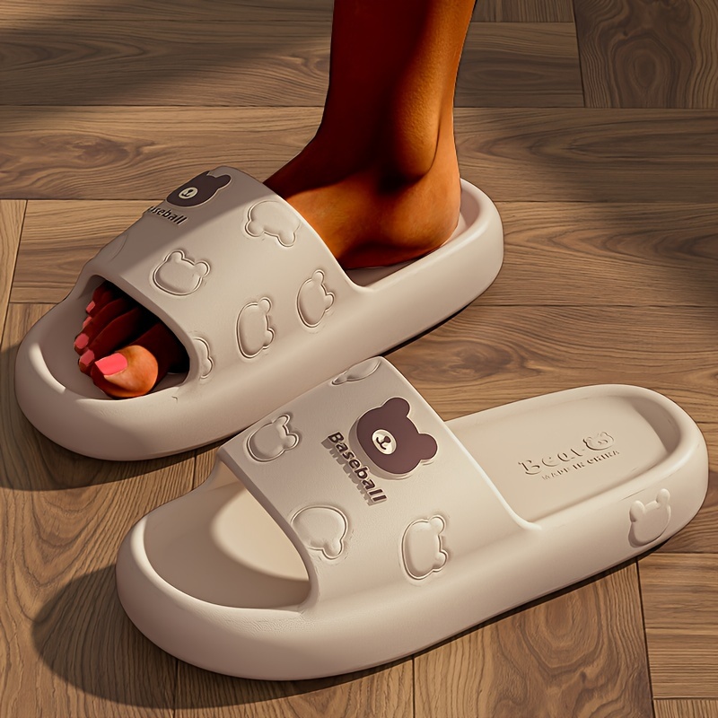 Women's Cute Bear Pillow Slides, Comfortable Indoor Eva Bathroom Shoes, Soft Sole Solid Color Shower Slides
Women's Cute Bear Pillow Slides, Comfortable Indoor Eva Bathroom Shoes, Soft Sole Solid Color Shower Slides