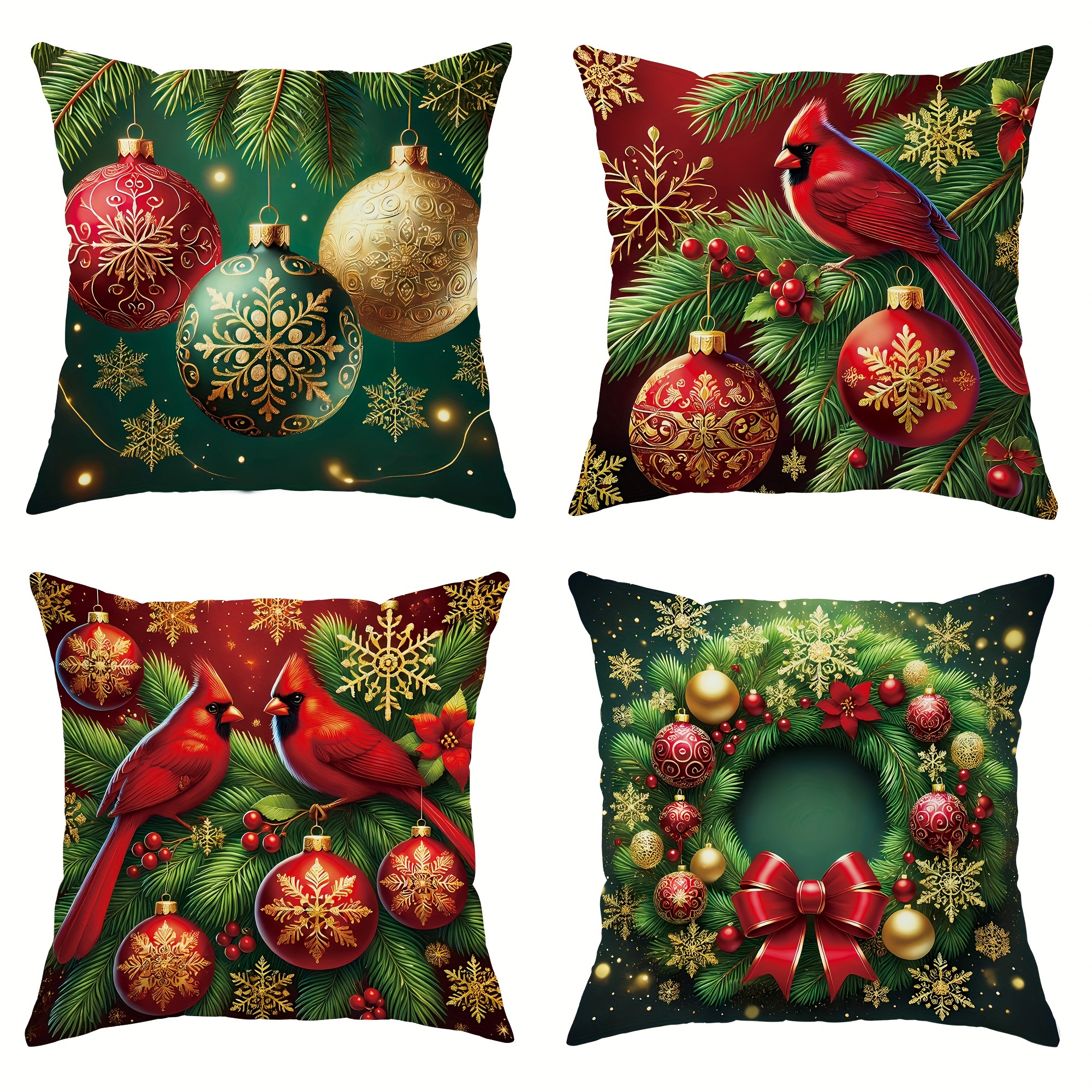 4pcs Christmas Bow Red Decorative Pillowcases 1 18in*18in For In Sofa Bed Decor Inserts
4pcs Christmas Bow Red Decorative Pillowcases 1 18in*18in For In Sofa Bed Decor Inserts