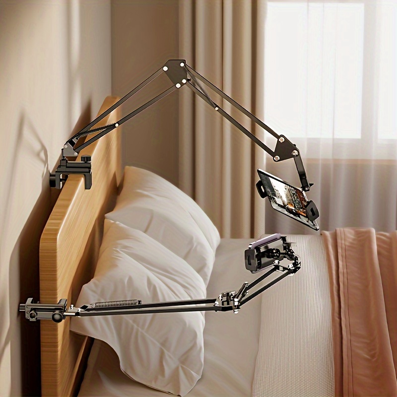 1pc Adjustable Iron Phone Holder With Waterproof, Multi-functional, Universal Fit For 4-13 Inch Devices, With Bedside And Desktop Clamps
1pc Adjustable Iron Phone Holder With Waterproof, Multi-functional, Universal Fit For 4-13 Inch Devices, With Bedside And Desktop Clamps
