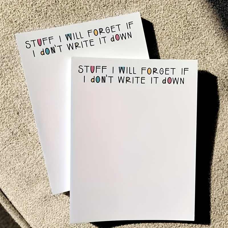 50-pack Inspirational Quote Notes - White "stuff I Will If " Notepad, Memo Pads, Ideal Gift And Colleagues, To-do And Quick Reminders
50-pack Inspirational Quote Notes - White "stuff I Will If " Notepad, Memo Pads, Ideal Gift And Colleagues, To-do And Quick Reminders