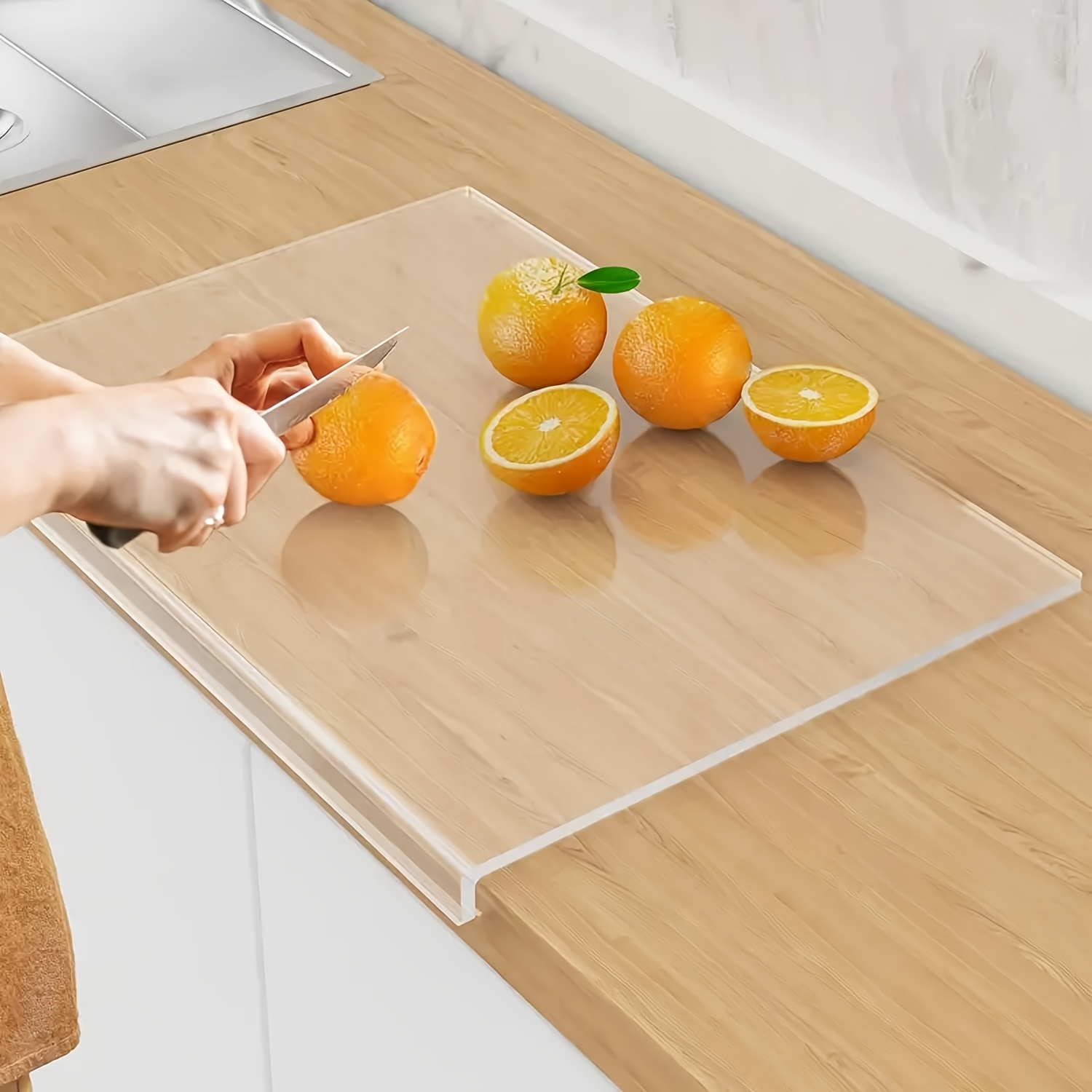 Premium Acrylic Cutting Board With Counter Lip - Non-slip, Stain-resistant Kitchen Chopping Board For Fruits & Vegetables - Perfect Gift , Black/transparent
Premium Acrylic Cutting Board With Counter Lip - Non-slip, Stain-resistant Kitchen Chopping Board For Fruits & Vegetables - Perfect Gift , Black/transparent