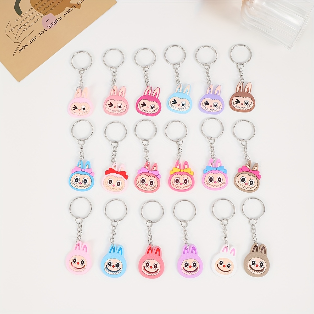 18 Cartoon Rabbit Head Cute Keychains Key Rings Key Chains Ornaments Suitable For Back-to-school Gifts, Parties, Holidays And Small Gifts
18 Cartoon Rabbit Head Cute Keychains Key Rings Key Chains Ornaments Suitable For Back-to-school Gifts, Parties, Holidays And Small Gifts