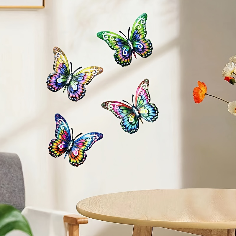 1pc/4pcs Colorful Butterfly Wall Decor, Metal Garden Art, Outdoor Fence Decorations, 6.5-inch Wingspan, Ideal For Home And Yard Accents
1pc/4pcs Colorful Butterfly Wall Decor, Metal Garden Art, Outdoor Fence Decorations, 6.5-inch Wingspan, Ideal For Home And Yard Accents