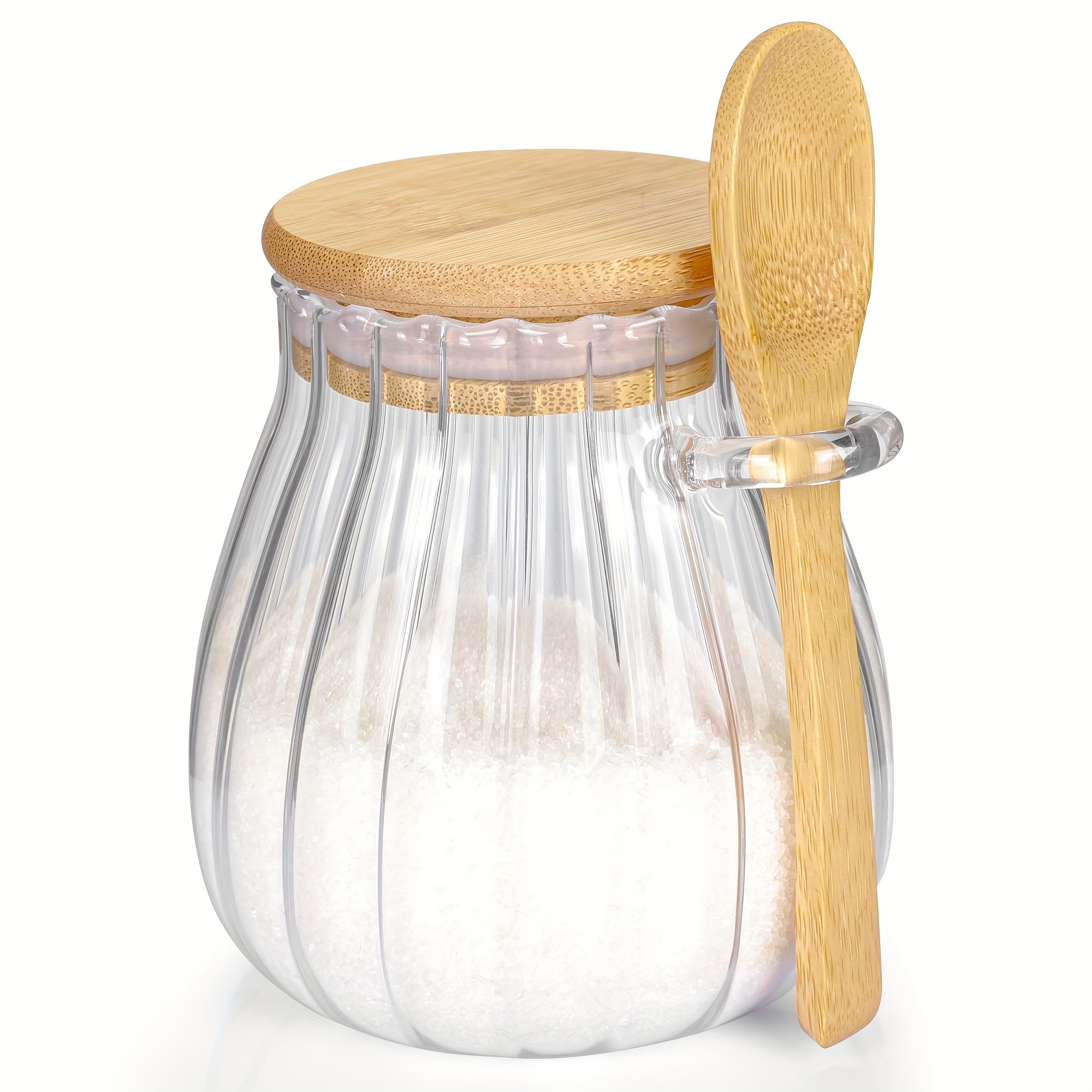 1pc Sugar Container With Bamboo Lid And Spoon, 15oz Sugar Bowl Glass Jar For Coffee Bar Accessories, Coffee Canister, Kitchen, Decor Housewarmings, Kitchen Storage Items
1pc Sugar Container With Bamboo Lid And Spoon, 15oz Sugar Bowl Glass Jar For Coffee Bar Accessories, Coffee Canister, Kitchen, Decor Housewarmings, Kitchen Storage Items