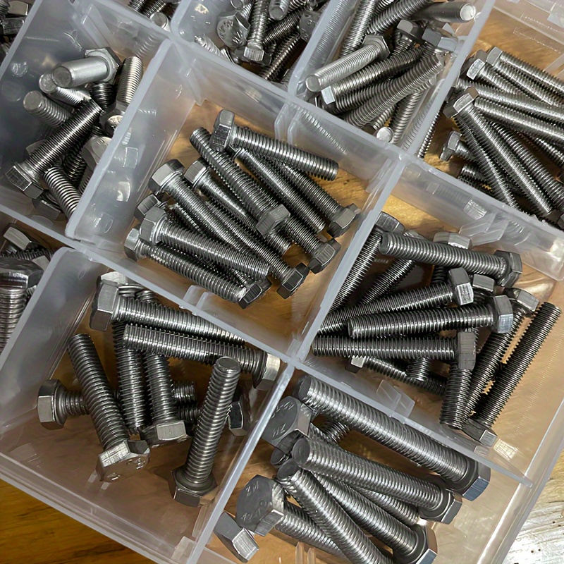 620pcs304 Stainless Steel M4/m5/m6/m8/m10 Heavy-duty External Hexagonal Bolt And Nut Combination Kit Flat Washer And Spring Washer
620pcs304 Stainless Steel M4/m5/m6/m8/m10 Heavy-duty External Hexagonal Bolt And Nut Combination Kit Flat Washer And Spring Washer