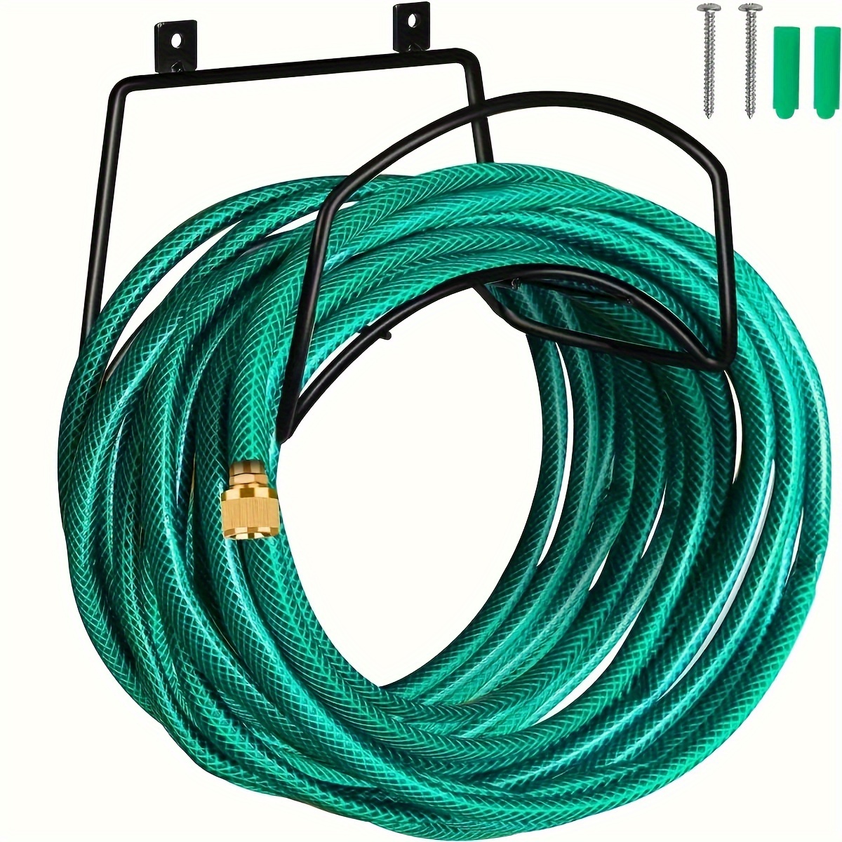 1pc Outdoor Garden Hose Reel, Wall-mounted Metal Pipe Rack, Adjustable And Durable, For Outdoor And Indoor Use, Holds Water Hose, Rope, And Extension Cord
1pc Outdoor Garden Hose Reel, Wall-mounted Metal Pipe Rack, Adjustable And Durable, For Outdoor And Indoor Use, Holds Water Hose, Rope, And Extension Cord