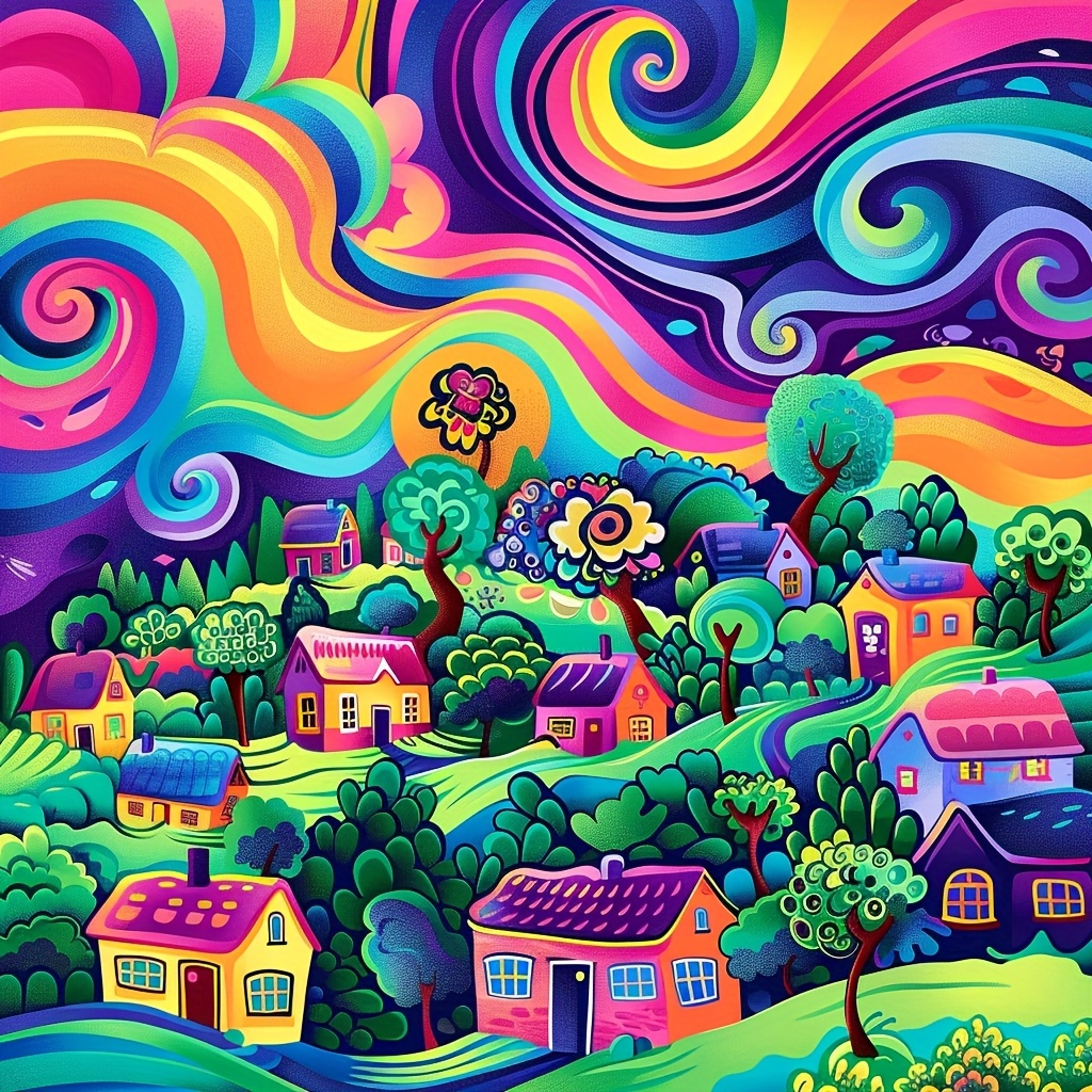 Round Diamond Painting Kit 40x40cm - Colorful Landscape 5d Full Drill Acrylic Diamond Art Embroidery Set For Home Office Wall Decor
Round Diamond Painting Kit 40x40cm - Colorful Landscape 5d Full Drill Acrylic Diamond Art Embroidery Set For Home Office Wall Decor