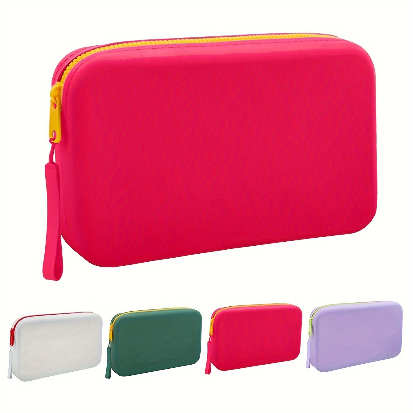 Large Square Silicone Makeup Bag With Hanging Rope, Portable Travel Cosmetic Toiletry Pouch, Multi-functional Storage For Makeup Brush And Phone
Large Square Silicone Makeup Bag With Hanging Rope, Portable Travel Cosmetic Toiletry Pouch, Multi-functional Storage For Makeup Brush And Phone