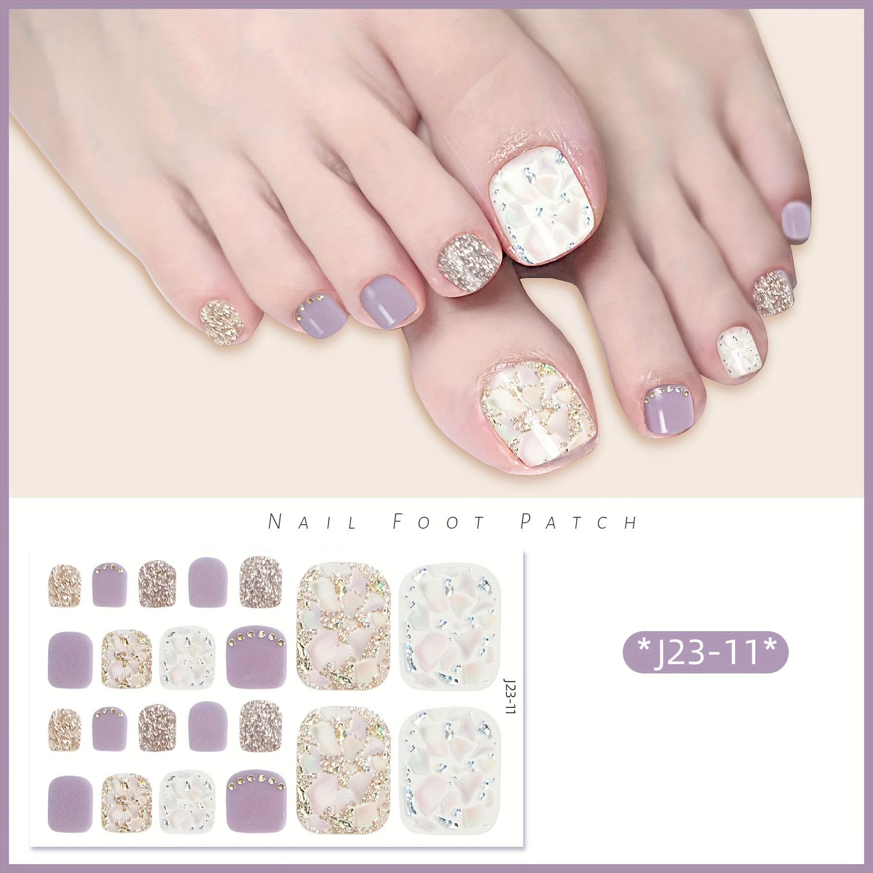 Toe Nail Stickers Spring Full Nail Wraps Self Adhesive Temu Ireland