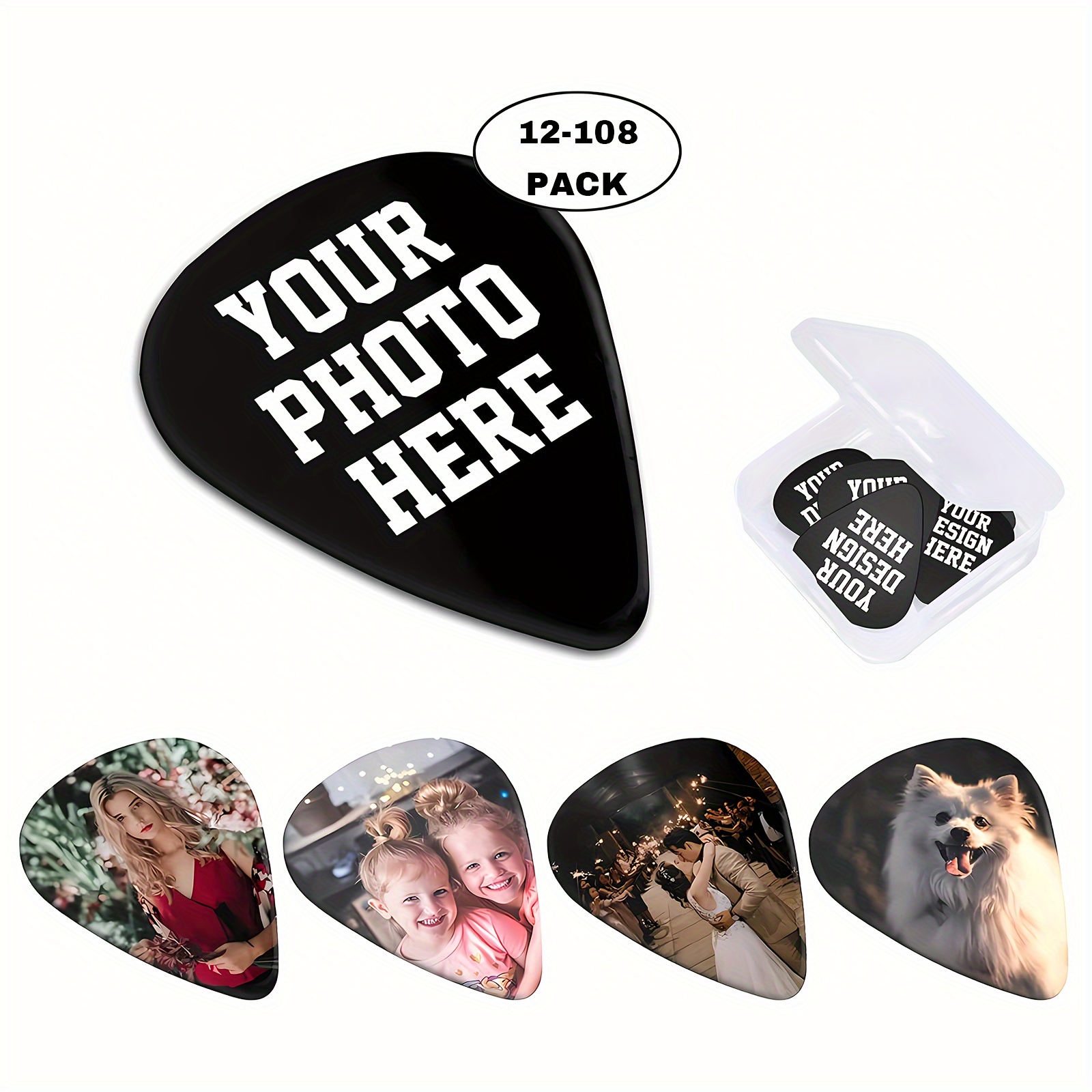 12-108pcs Custom Guitar Picks Personalized Guitar Picks Add Your Own Text Name Photo Thicknesses Guitar Accessories For Guitarists Dad Guitar Bass
12-108pcs Custom Guitar Picks Personalized Guitar Picks Add Your Own Text Name Photo Thicknesses Guitar Accessories For Guitarists Dad Guitar Bass