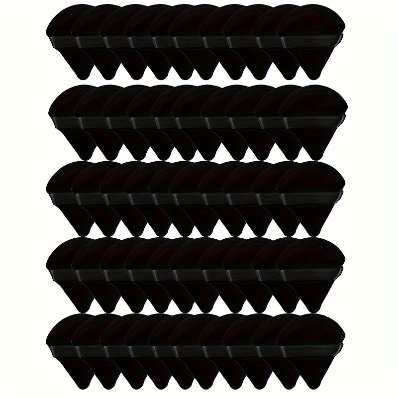 50pcs Soft Powder , Triangle Velvet Makeup Sponges With Strap For Loose Powder And , Makeup Tools, Black
50pcs Soft Powder , Triangle Velvet Makeup Sponges With Strap For Loose Powder And , Makeup Tools, Black
