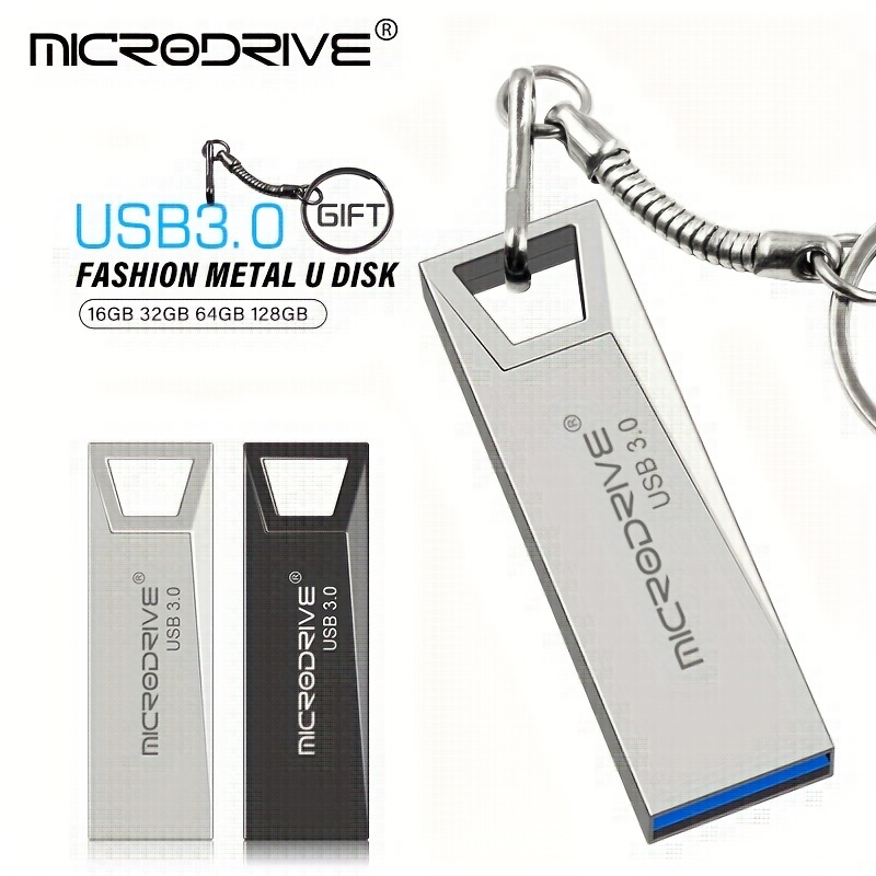 1pc Microdrive Usb 3.0 Flash Drive - Keychain Metal U Disk With Cap, 16gb/32gb/64gb Storage Capacity, Usb 3.0 Type, Portable Data Storage Solution
1pc Microdrive Usb 3.0 Flash Drive - Keychain Metal U Disk With Cap, 16gb/32gb/64gb Storage Capacity, Usb 3.0 Type, Portable Data Storage Solution