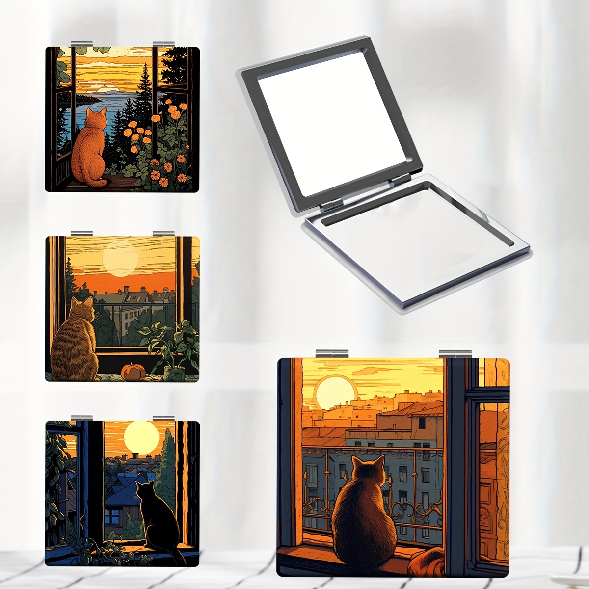 Cat On The Windowsill Portable Small Mirror, Handheld Makeup Mirror, Unisex Folding Flip Top Small Mirror, Mirror Dorm Student Makeup Mirror, Gift For Women
Cat On The Windowsill Portable Small Mirror, Handheld Makeup Mirror, Unisex Folding Flip Top Small Mirror, Mirror Dorm Student Makeup Mirror, Gift For Women