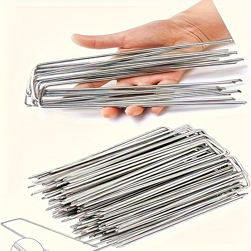 -pack -coated U-shaped Garden Stakes With U-bolt, Stainless Steel Metal Landscape Pins, Sharp Pointed, , For Barrier Fabric, , Fence, Artificial Lawn Fixing
-pack -coated U-shaped Garden Stakes With U-bolt, Stainless Steel Metal Landscape Pins, Sharp Pointed, , For Barrier Fabric, , Fence, Artificial Lawn Fixing