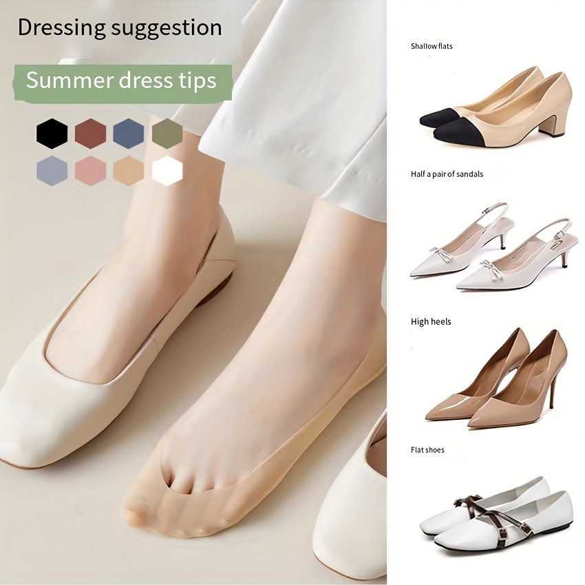 4 Pairs Cooling Fabric High Heels Socks, Lightweight & Breathable Invisible Socks, Women's Stockings & Hosiery
4 Pairs Cooling Fabric High Heels Socks, Lightweight & Breathable Invisible Socks, Women's Stockings & Hosiery