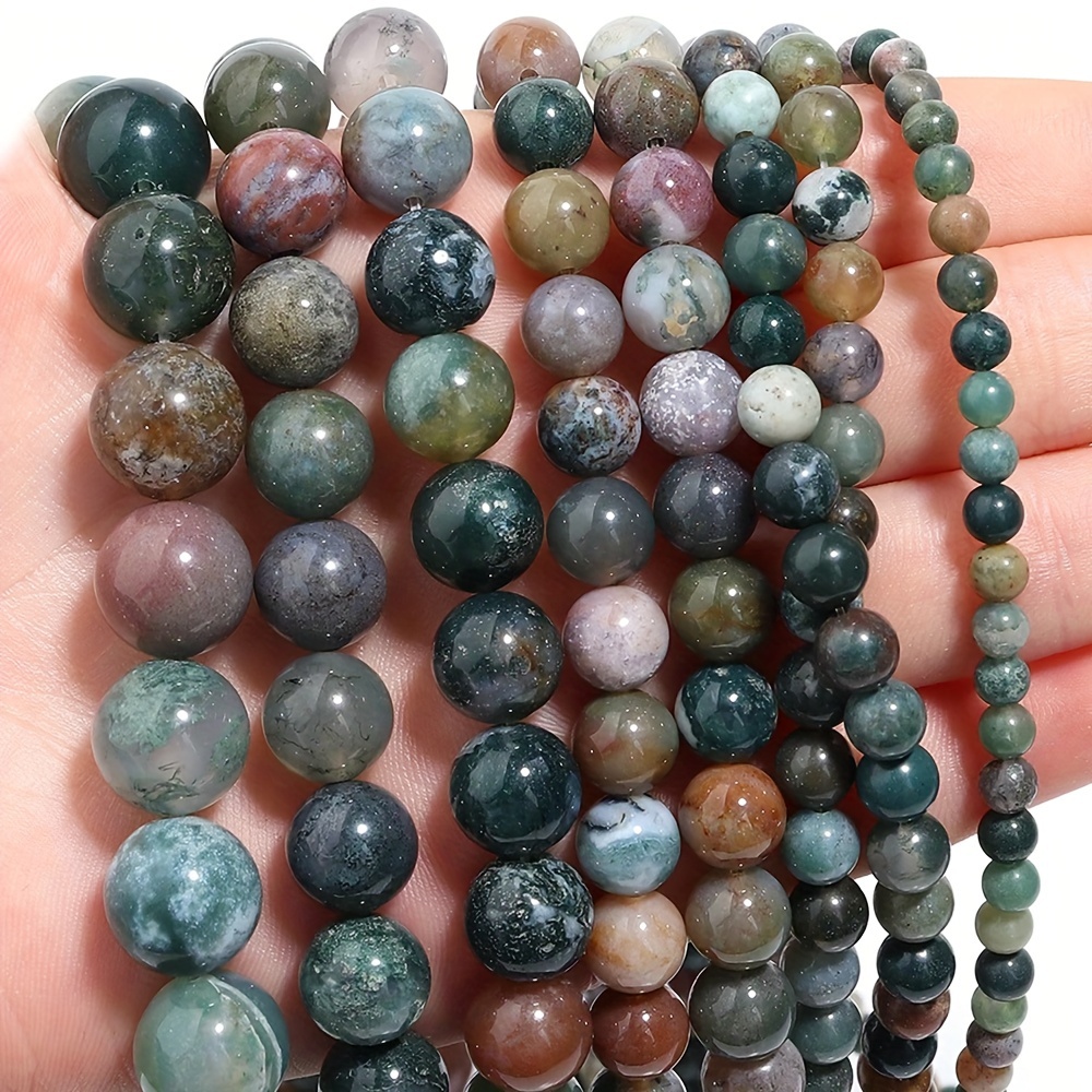 Indian Agate Gemstone Beads - Natural Stone Round Loose Beads For Jewelry Making, Diy Necklace Bracelet Accessories, Assorted Sizes (6mm/8mm/10mm) Pack
Indian Agate Gemstone Beads - Natural Stone Round Loose Beads For Jewelry Making, Diy Necklace Bracelet Accessories, Assorted Sizes (6mm/8mm/10mm) Pack