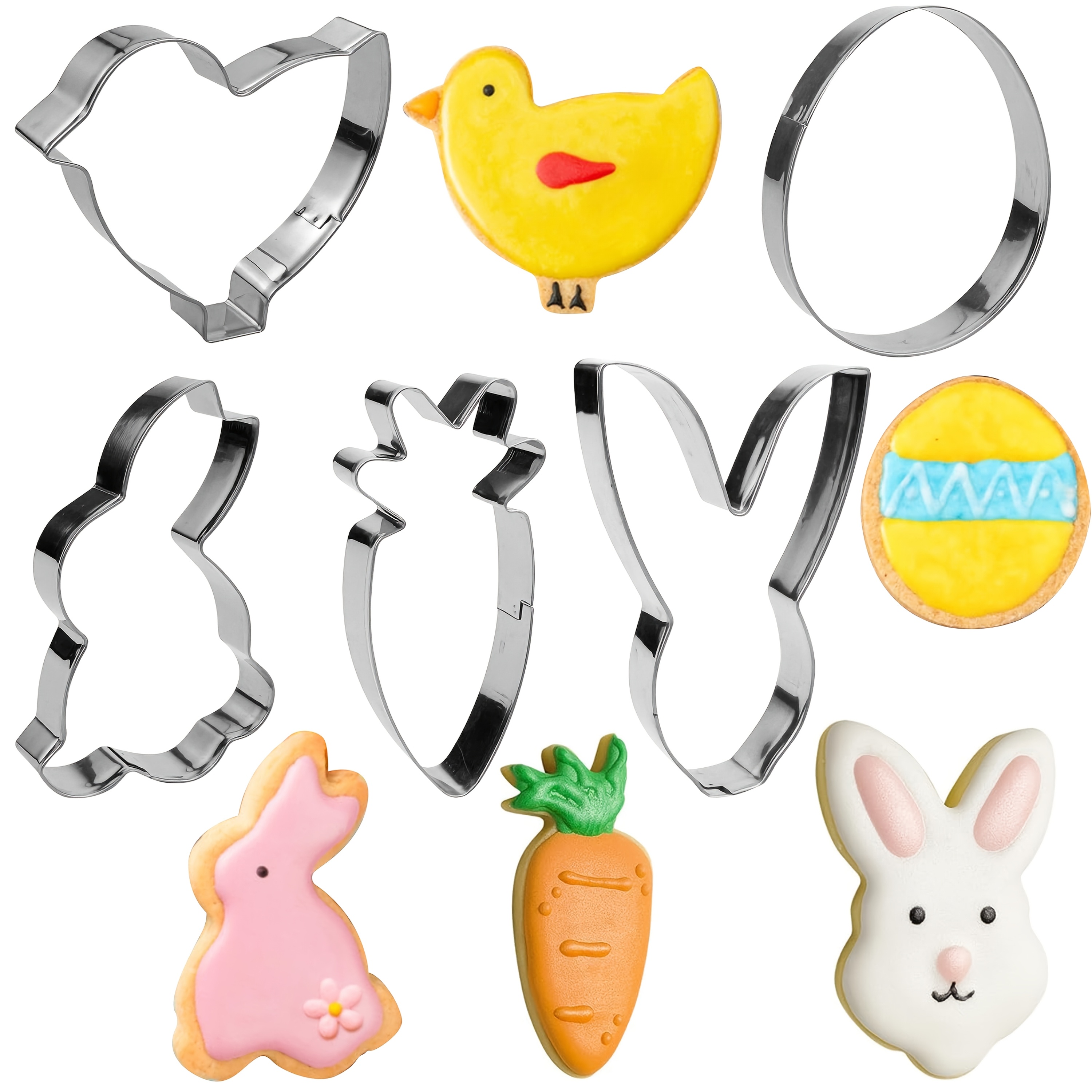 5pcs Stainless Steel Set, Spring Pattern Biscuit Cutter With Rabbit, , Chick, Easter Egg Designs, Holiday Baking Molds For Easter, Thanksgiving, Valentine's, Ramadan,
5pcs Stainless Steel Set, Spring Pattern Biscuit Cutter With Rabbit, , Chick, Easter Egg Designs, Holiday Baking Molds For Easter, Thanksgiving, Valentine's, Ramadan,