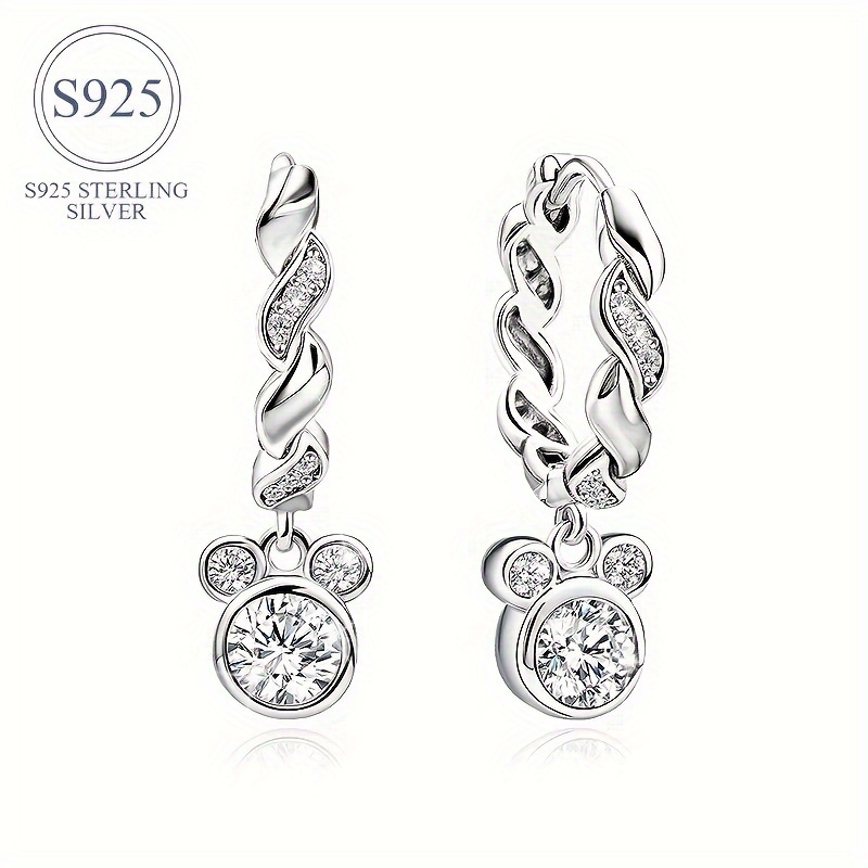 S925 Sterling Silver Cute Cartoon Mouse Hoop Earrings Decor 18k Gold Plated Exquisite Cute Trendy Earrings Jewelry Gift For Women
S925 Sterling Silver Cute Cartoon Mouse Hoop Earrings Decor 18k Gold Plated Exquisite Cute Trendy Earrings Jewelry Gift For Women