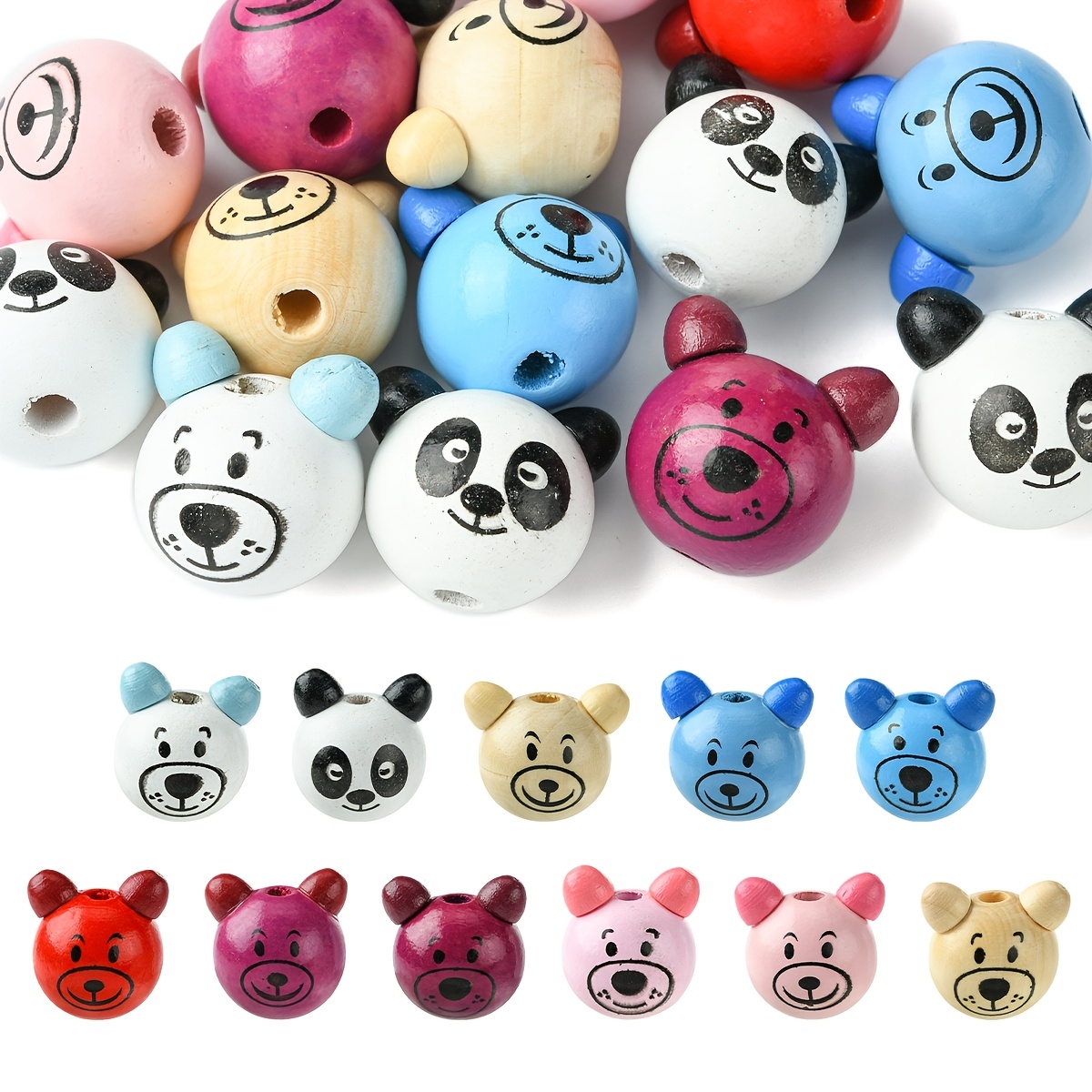 15pcs Color Bear Pattern Wooden Beads For Making, Craft Beads For Bracelets, Necklaces, Earrings, And Keychains
15pcs Color Bear Pattern Wooden Beads For Making, Craft Beads For Bracelets, Necklaces, Earrings, And Keychains