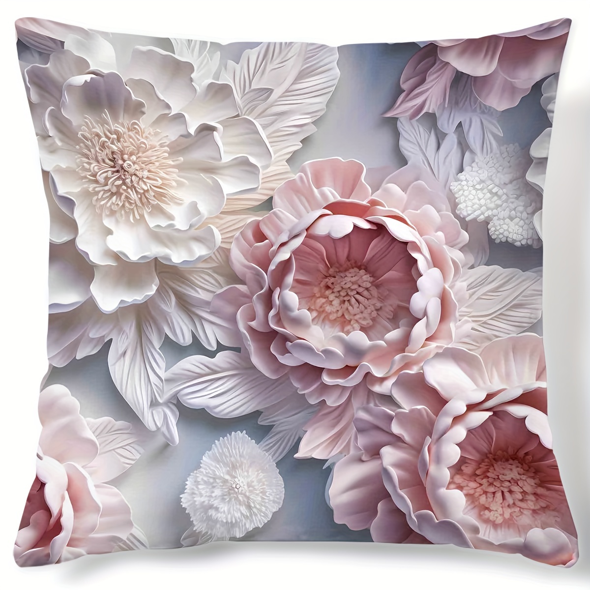 1pc, Contemporary Style 3d Floral Pattern Digital Print Throw Pillow Cover, 17.7 X 17.7 Inches, Decorative Pillowcase For Home Sofa Bed Decor
1pc, Contemporary Style 3d Floral Pattern Digital Print Throw Pillow Cover, 17.7 X 17.7 Inches, Decorative Pillowcase For Home Sofa Bed Decor