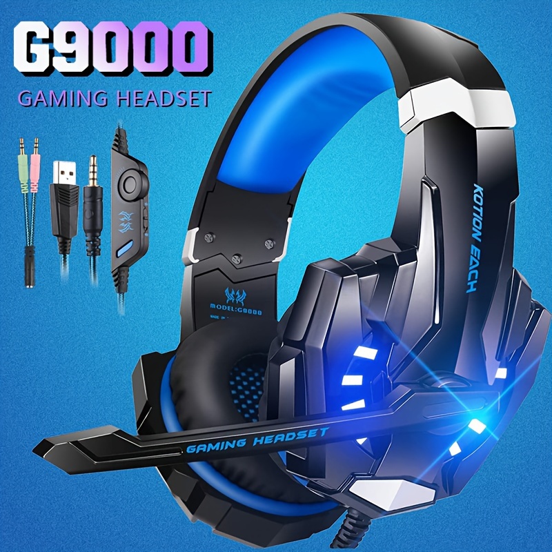 Stereo Gaming Headset With Detachable Condenser Mic, Led Lights, Soft Memory Earmuffs, -free Cable,, Active Noise Cancellation, For Ps5, Ps4, One, Switch, Pc, And Mac
Stereo Gaming Headset With Detachable Condenser Mic, Led Lights, Soft Memory Earmuffs, -free Cable,, Active Noise Cancellation, For Ps5, Ps4, One, Switch, Pc, And Mac