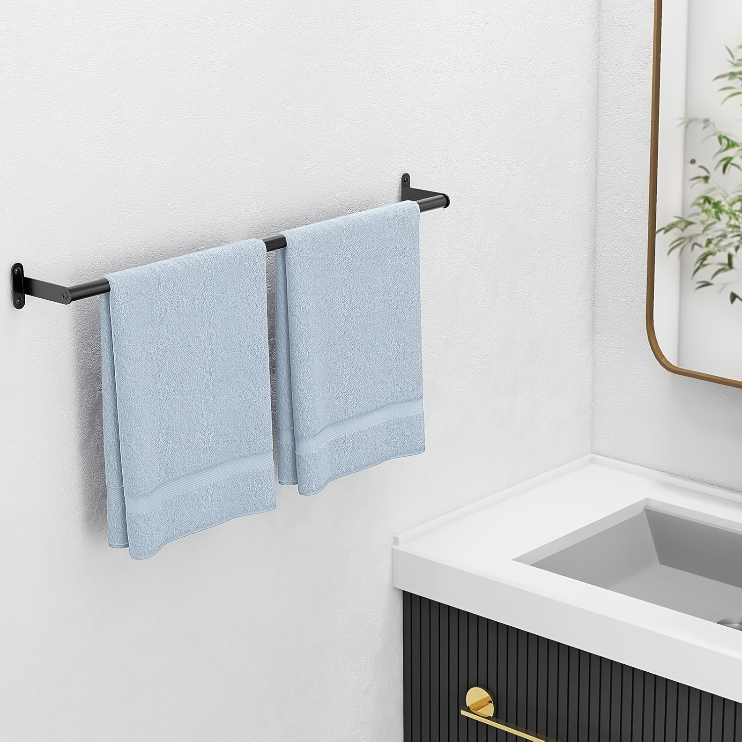 1pc Stainless Steel Towel Bar For Bathroom Wall - , Rust-resistant, , Space-saving Design, Black, 24 Inch, Single
1pc Stainless Steel Towel Bar For Bathroom Wall - , Rust-resistant, , Space-saving Design, Black, 24 Inch, Single