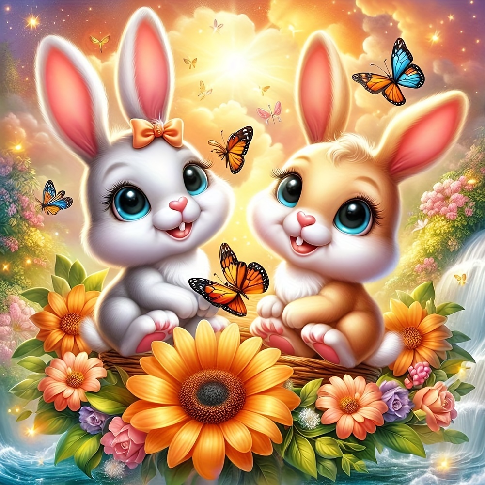 Creative Rabbit Pattern Diy Diamond Art Painting Kit, Full Diamond Round Diamond, Mosaic Art Craft, Suitable For Beginners, Home Wall Decoration, Gift, Without Frame
Creative Rabbit Pattern Diy Diamond Art Painting Kit, Full Diamond Round Diamond, Mosaic Art Craft, Suitable For Beginners, Home Wall Decoration, Gift, Without Frame