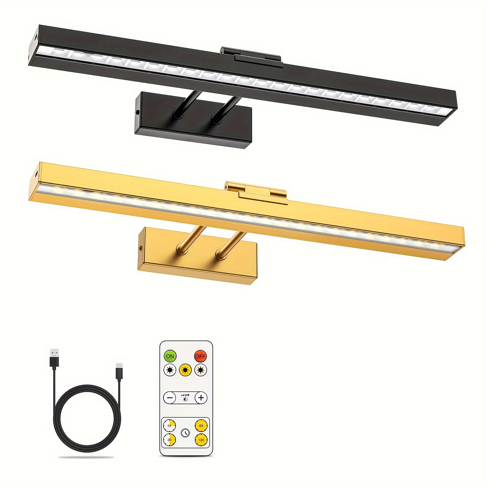 Led Remote Control Rechargeable Picture Light Mirror Light 16inch Wireless Art Light For Paintings Light Color Adjustable Dimmable Light For Gallery Art Bedroom Bathroom
Led Remote Control Rechargeable Picture Light Mirror Light 16inch Wireless Art Light For Paintings Light Color Adjustable Dimmable Light For Gallery Art Bedroom Bathroom