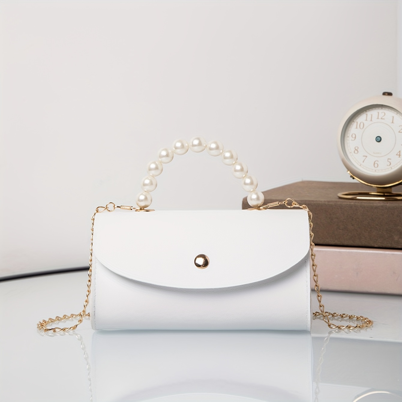 Elegant Women's Mini Handle Shoulder Bag, Stylish And Simple Crossbody Wallet For Wedding(6.6''x 3.9'')
Elegant Women's Mini Handle Shoulder Bag, Stylish And Simple Crossbody Wallet For Wedding(6.6''x 3.9'')