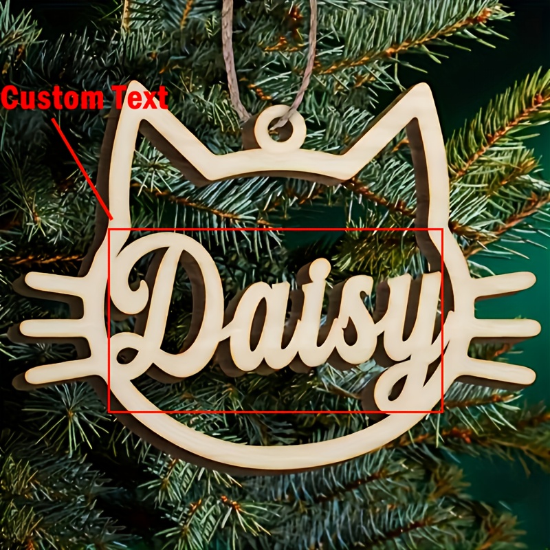 1pc Customizable Cat-shaped Wooden Ornament - Personalized Holiday Decoration For Christmas Tree, Party Decor, Or Unique Gift For , Christmas Decorations For Home
1pc Customizable Cat-shaped Wooden Ornament - Personalized Holiday Decoration For Christmas Tree, Party Decor, Or Unique Gift For , Christmas Decorations For Home