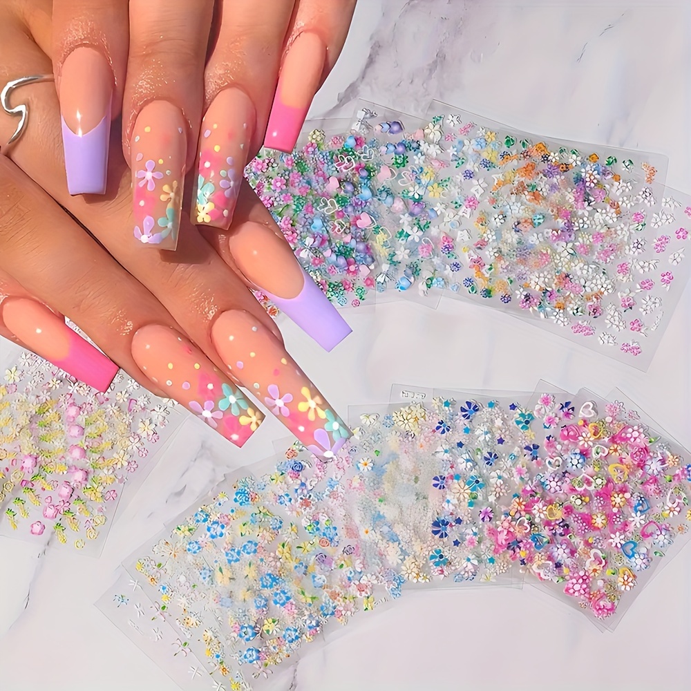 Flower Design Nail Art Stickers, 3d Holographic Floral Nail Stickers - Glossy, Self-adhesive Nail Art Decals For Nail Decorations, Nail Art Supplies For Women And Girls
Flower Design Nail Art Stickers, 3d Holographic Floral Nail Stickers - Glossy, Self-adhesive Nail Art Decals For Nail Decorations, Nail Art Supplies For Women And Girls
