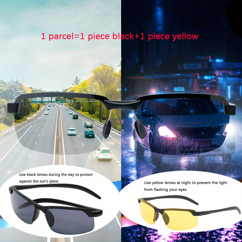 2pcs Outdoor Day And Night Glasses, Driving Fishing Riding Outdoor Sports Glasses
2pcs Outdoor Day And Night Glasses, Driving Fishing Riding Outdoor Sports Glasses