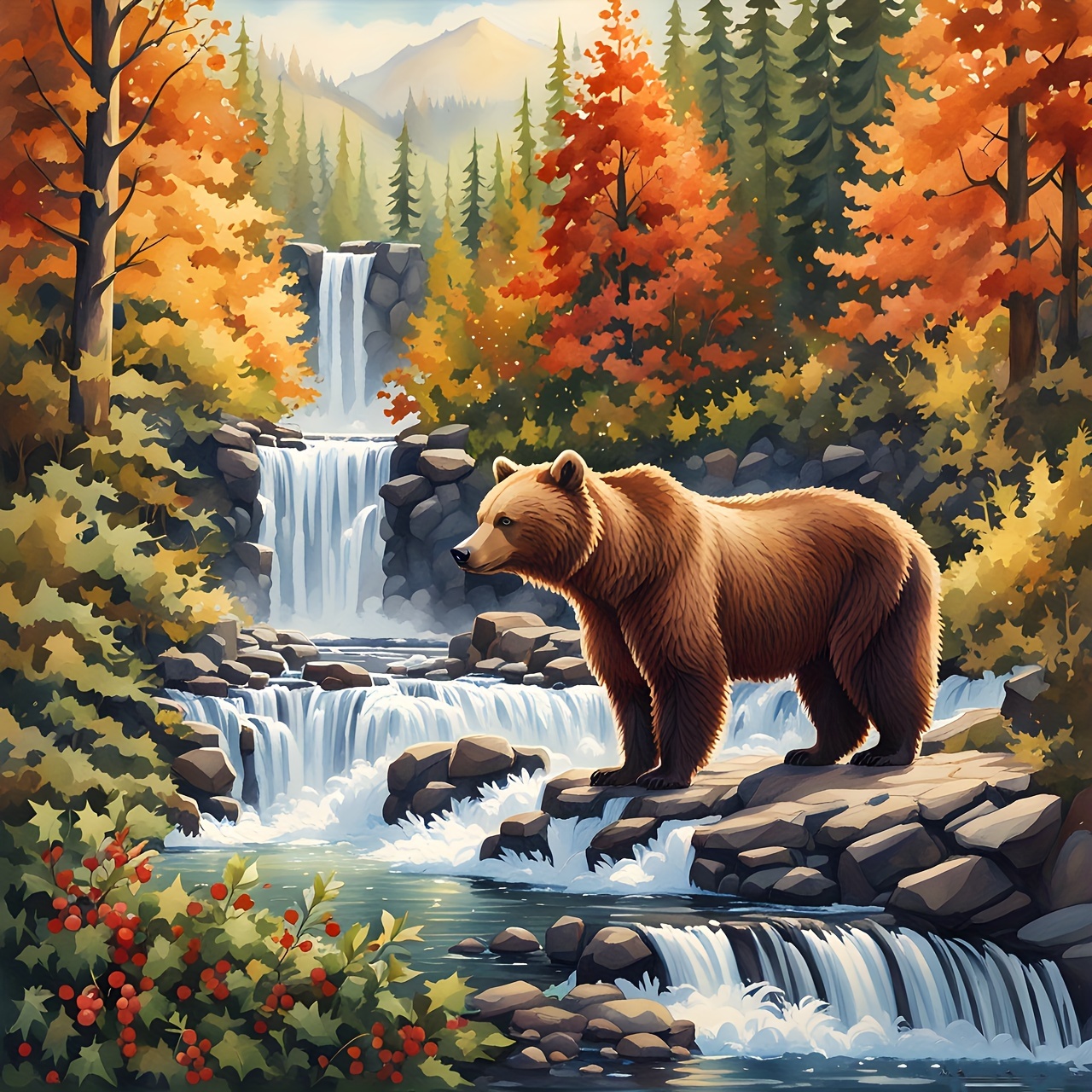 1pc Large Size 40x40cm/15.7x15.7in Without Frame Diy 5d Artificial Diamond Art Painting Brown Bear, Full Rhinestone Painting, Diamond Art Embroidery Kits, Handmade Home Room Office Wall Decor
1pc Large Size 40x40cm/15.7x15.7in Without Frame Diy 5d Artificial Diamond Art Painting Brown Bear, Full Rhinestone Painting, Diamond Art Embroidery Kits, Handmade Home Room Office Wall Decor