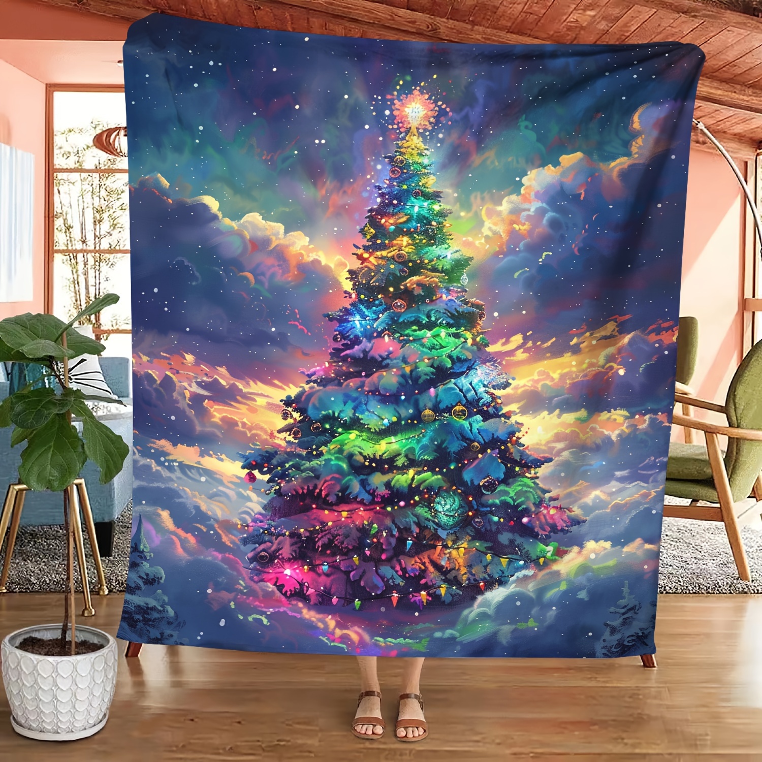 Style Christmas Tree Throw Blanket - Knitted Polyester Flannel Fleece, Vibrant Celebration Design, Comfort, Ideal For
Style Christmas Tree Throw Blanket - Knitted Polyester Flannel Fleece, Vibrant Celebration Design, Comfort, Ideal For