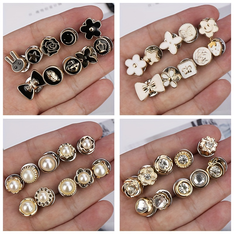 10pcs Women Shirt Brooch Buttons, Cover Up Anti-exposure Fixed Brooches, Decorative Pins Buttons For Coat, Dress, Clothes
10pcs Women Shirt Brooch Buttons, Cover Up Anti-exposure Fixed Brooches, Decorative Pins Buttons For Coat, Dress, Clothes