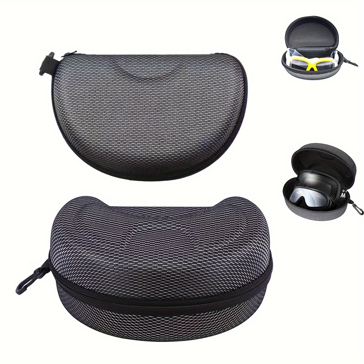 1pc Sports Eyeglass Case - Durable Peva Material, Portable Protective Ski Goggles Case With Carabiner, -resistant Storage Box For Diving Masks And Various Glasses
1pc Sports Eyeglass Case - Durable Peva Material, Portable Protective Ski Goggles Case With Carabiner, -resistant Storage Box For Diving Masks And Various Glasses