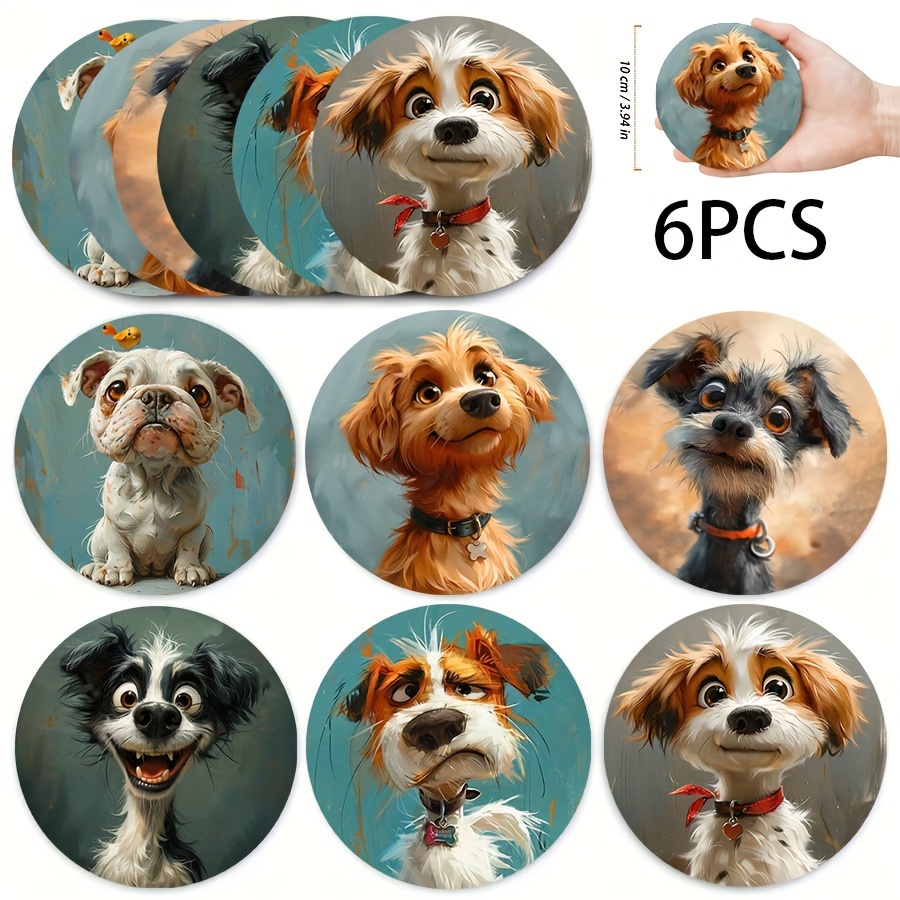6-pack Wooden Dog Coasters Set - Heat-resistant Mats, Non-slip Kitchen Accessories, Home Decor Gifts
6-pack Wooden Dog Coasters Set - Heat-resistant Mats, Non-slip Kitchen Accessories, Home Decor Gifts