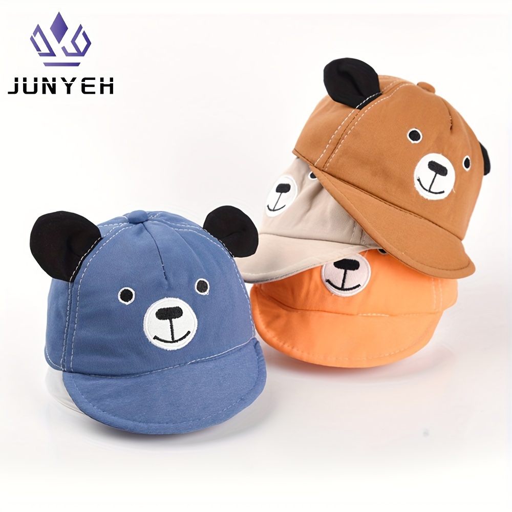 Toddlers Adjustable Cute Bear Baseball Cap, Uv Protection Cotton Duckbill Hat, For Baby Boys & Girls
Toddlers Adjustable Cute Bear Baseball Cap, Uv Protection Cotton Duckbill Hat, For Baby Boys & Girls