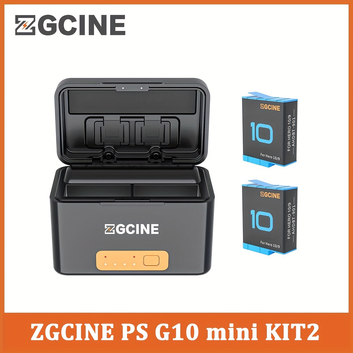 -g10 Mini Kit2, Battery Charger Case For Gopro Hero 11/10/9/8/7/6/5 Battery, Includes 2 Batteries For Gopro 10/9, Built In Rechargeable 5200mah, Supoorts Usb-c : 5v3.1a 9v2a 12v1.5a
-g10 Mini Kit2, Battery Charger Case For Gopro Hero 11/10/9/8/7/6/5 Battery, Includes 2 Batteries For Gopro 10/9, Built In Rechargeable 5200mah, Supoorts Usb-c : 5v3.1a 9v2a 12v1.5a