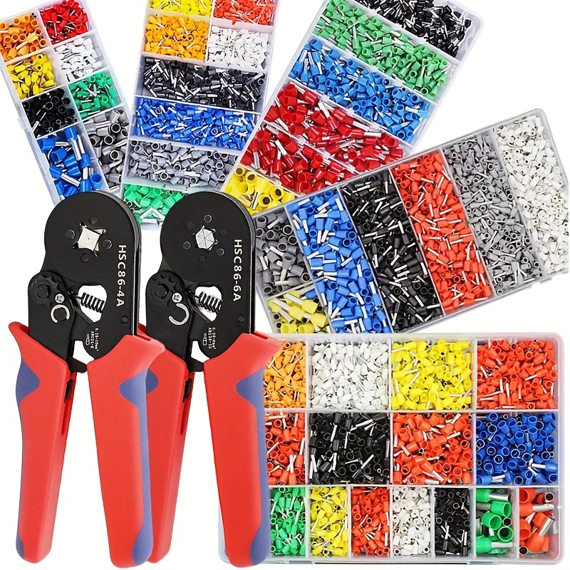 300pcs-1200pcs Single Tubular Crimp Terminals With Pliers Kit, Cable Electrical Connector, Insulated Wire Connectors
300pcs-1200pcs Single Tubular Crimp Terminals With Pliers Kit, Cable Electrical Connector, Insulated Wire Connectors
