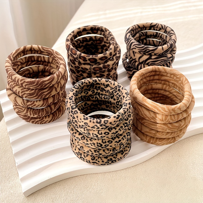 10pcs Leopard Print Hair Ties For Women - Vintage Ponytail Holders, Fashion Accessories
10pcs Leopard Print Hair Ties For Women - Vintage Ponytail Holders, Fashion Accessories